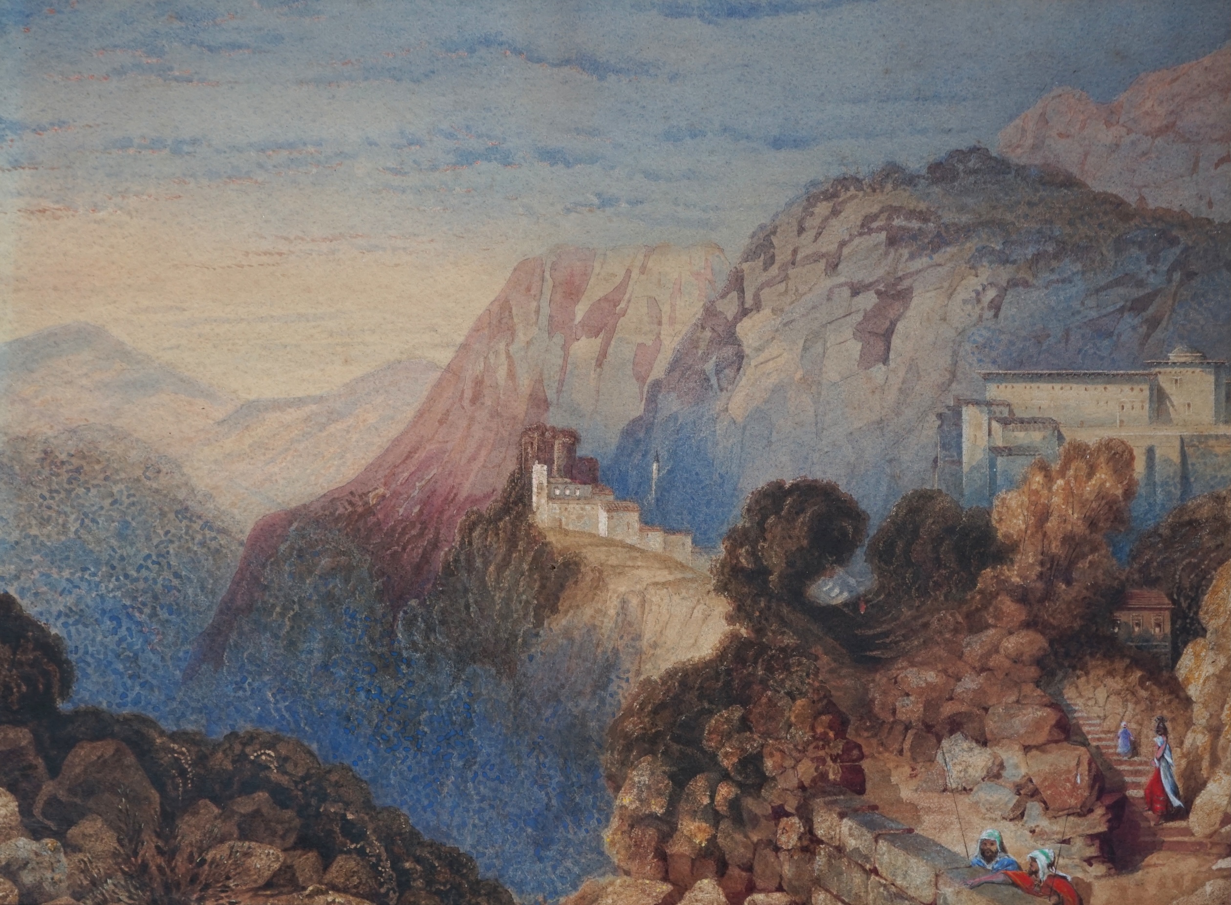David Roberts (British, 1796-1864), A Scene in Palestine, watercolour, 31.5 x 43cm